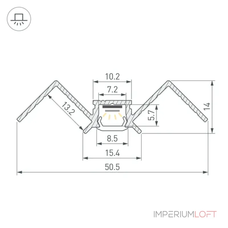 Профиль PIK-F-HIDE-INT-3000 Arlight 063386