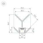 Профиль PIK-F-EXT-3000 Arlight 063387