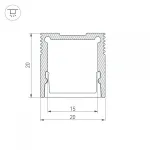 Arlight Профиль SL-SLIM20-H20-3000 ANOD Алюминий 036038