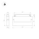 Arlight Светильник MAG-ORIENT-LASER-FOLD-S230-12Вт Day4000 WH 30 deg 48В DALI IP20 035865