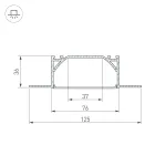 Arlight Профиль ARH-LINIA72-FANTOM-2000 ANOD Алюминий 025025