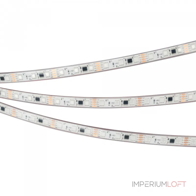 Arlight Лента герметичная SPI-PFS-B60-12mm 12В RGB-PX3-BPT 12 В/м IP68 5060 5м 039177
