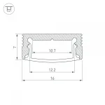 Arlight Профиль SL-SLIM-H7-2000 WHITE Алюминий 037111