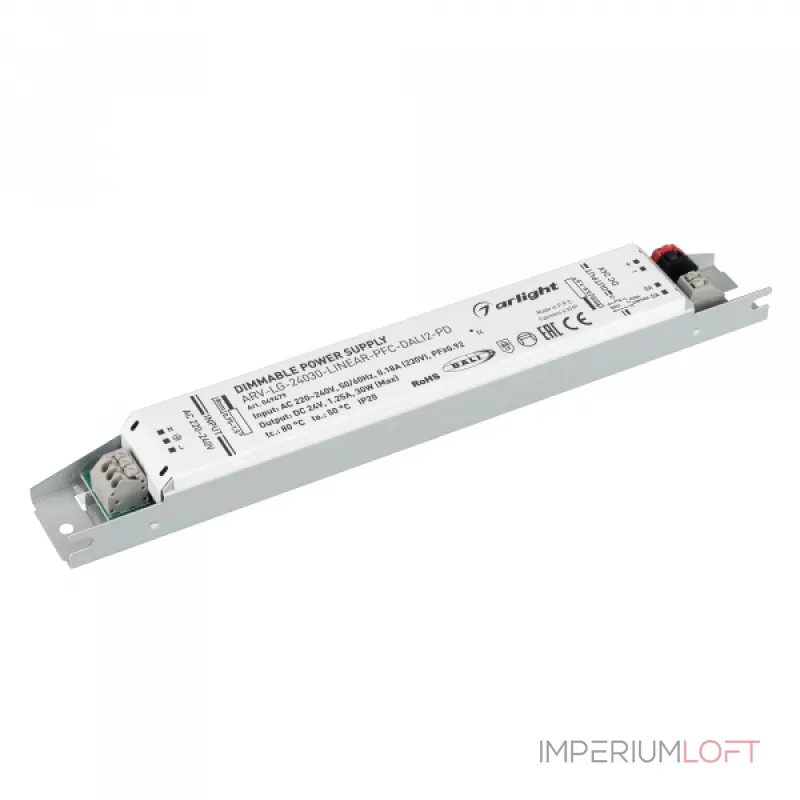 Arlight Блок питания ARV-LG-24030-LINEAR-PFC-DALI2-PD 24В 1.25A 30Вт IP20 049479 Arlight Блок питания ARV-LG-24030-LINEAR-PFC-DALI2-PD 24В 1.25A 30Вт IP20 049479