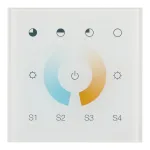 Arlight INTELLIGENT ARLIGHT Сенсорная панель DALI-901-11-1G-4SC-MIX-DT8-IN White BUS/230В INTELLIGENT IP20 037196