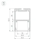 Arlight Профиль ARH-LINE-3750A-3000 ANOD Алюминий 036137