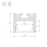 Arlight Профиль LINE-1716-2000 ANOD Алюминий 046076