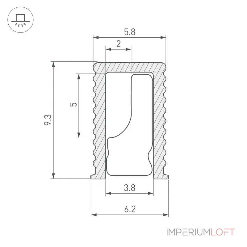 Arlight Профиль SL-MINI-6-H9-2000 ANOD OLIVE GREY Алюминий 038203