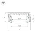Arlight Профиль SL-SLIM-H7-2000 WHITE Алюминий 037111