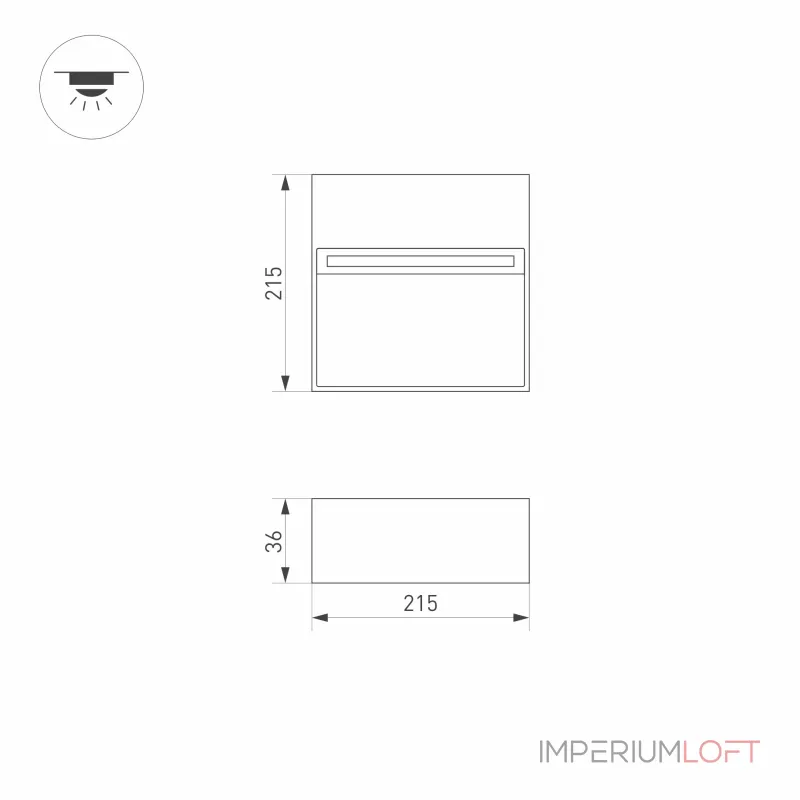 Arlight Светильник LGD-TRACE-S215x215-8Вт Warm3000 GR 60 deg 230В IP65 029958