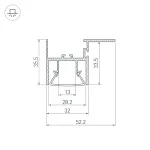 Arlight Профиль FOLED-CEIL-SIDE-2000 Алюминий 023864
