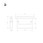 Arlight Светильник MAG-ORIENT-LASER-FOLD-S195-6Вт Warm3000 WH 30 deg 48В IP20 035862
