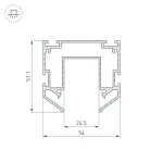 Arlight Профиль-держатель MAG-STRETCH-25-2000 Алюминий 035719