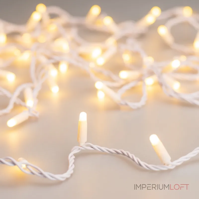 Arlight Светодиодная гирлянда ARD-STRING-CLASSIC-10000-WHITE-100LED-MILK-PULSE Warm 230В 7Вт Ardecoled IP65 031646