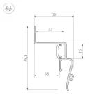 Arlight Профиль STRETCH-SHADOW-2000 BLACK A2-CONTOUR-PRO Алюминий 039510