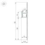 Arlight Профиль ARH-PLINTUS-50-FANTOM-3000 BLACK Алюминий 052699