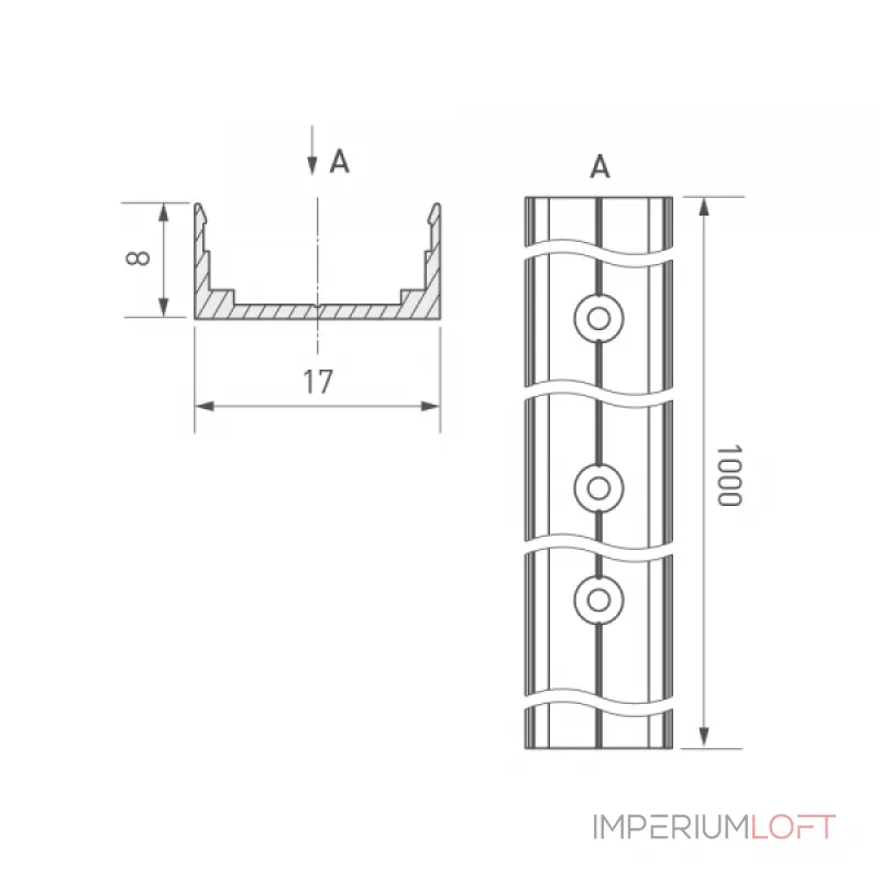Arlight Профиль ARL-MOONLIGHT-1516-1000 ANOD Алюминий 029829