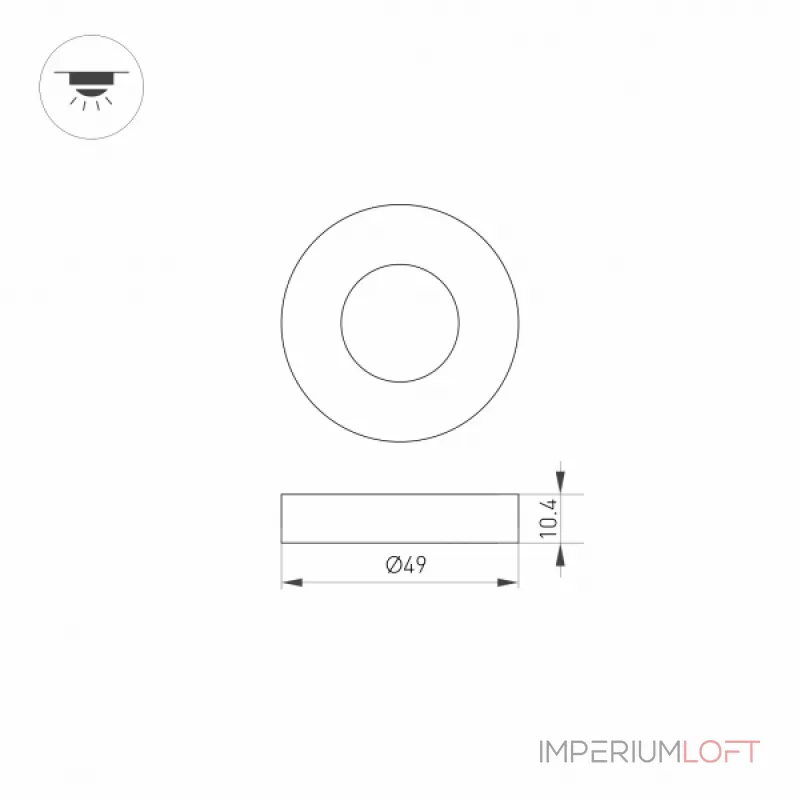 Arlight Накладка ART-DECK-CAP-ROLL-R50 SL STEEL Металл 024930