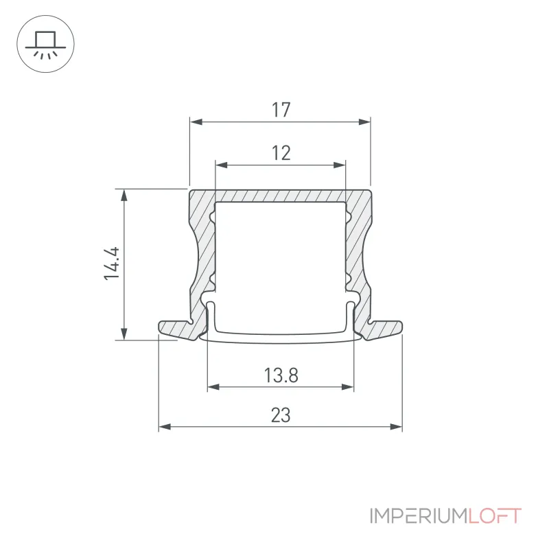 Arlight Профиль LINE-2315-F-2000 WHITE Алюминий 044265 Arlight Профиль LINE-2315-F-2000 WHITE Алюминий 044265