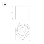 Светильник SP-DICE-R77-10Вт Warm3000 BK 24 deg 230В Arlight IP54 046626
