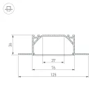 Arlight Профиль ARH-LINIA72-FANTOM-2000 ANOD Алюминий 025025