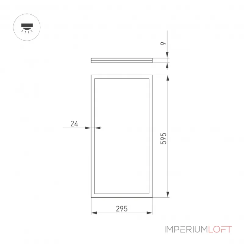 Arlight Светильник DL-INTENSO-S300x600-28Вт Warm3000 WH 120 deg CRI90 230В IP40 043554
