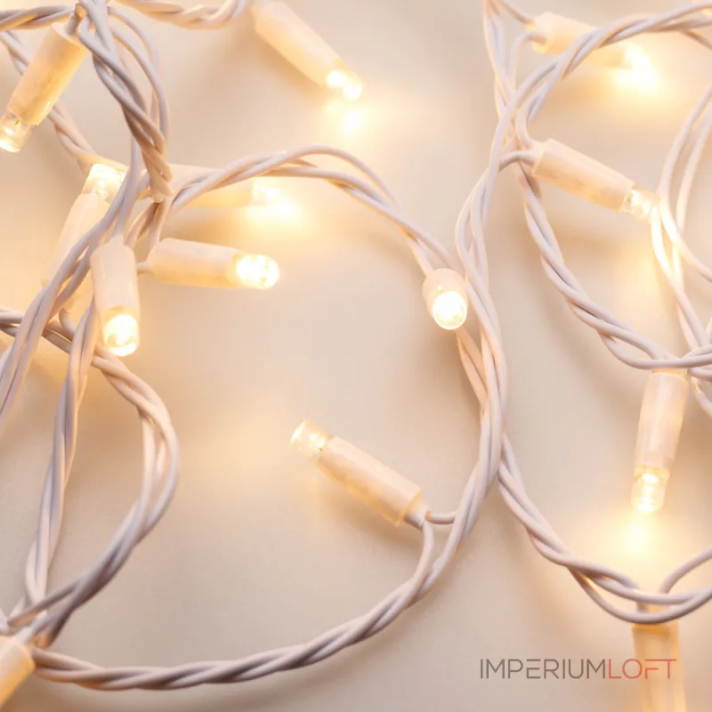 Arlight Светодиодная гирлянда ARD-STRING-CLASSIC-10000-WHITE-100LED-STD WARM 230В 7Вт Ardecoled IP65 025809