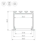 Arlight Профиль PLS-LOCK-H25-FS-2000 ANOD Алюминий 016446