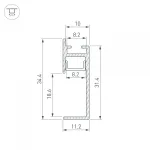 Arlight Профиль PLINTUS-H35-F-2000 BLACK Алюминий 043599