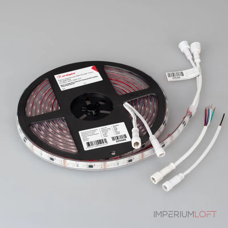 Arlight Лента герметичная DMX-PS-B60-12mm 12В RGB-PX3 14 В/м IP67 5060 5м 039605