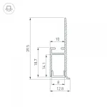 Arlight Профиль WALL-FANTOM-W10-2000 ANOD Алюминий 043692