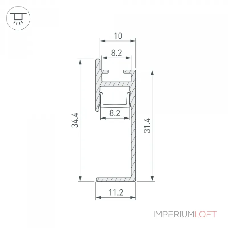 Arlight Профиль PLINTUS-H35-F-2000 BLACK Алюминий 043599