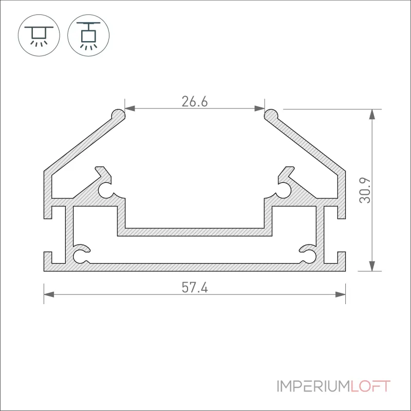 Arlight Профиль-держатель MAG-STRETCH-ORIENT-2620-2000 Алюминий 039173