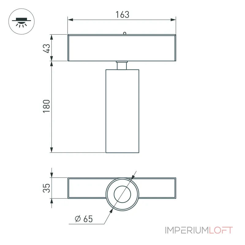 Arlight Светильник MAG-SPOT-45-R85-12Вт Warm3000 BK 36 deg 24В DALI IP20 046593