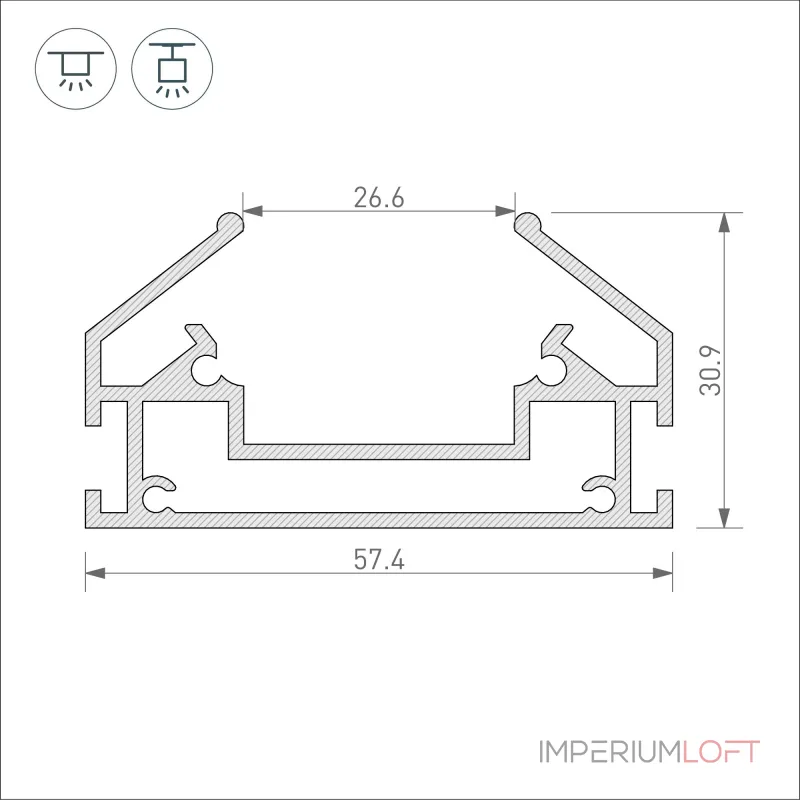 Arlight Профиль-держатель MAG-STRETCH-ORIENT-2620-2000 Алюминий 039173