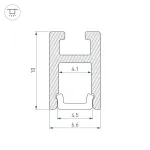 Arlight Профиль ARH-MICRO-0610-2000 ANOD Алюминий 036384