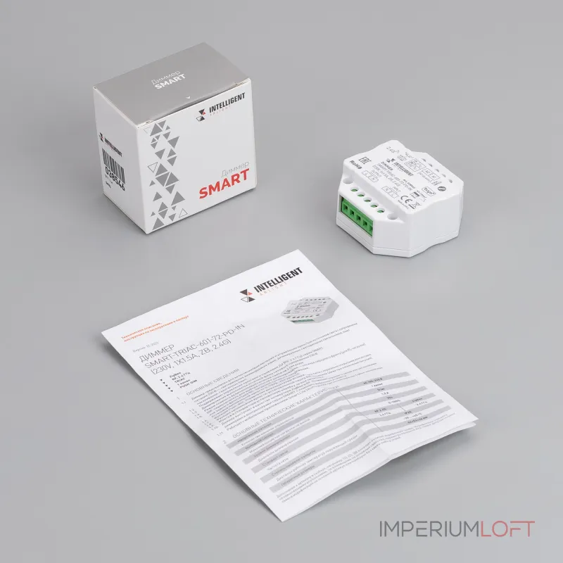 Arlight INTELLIGENT Диммер SMART-TRIAC-601-72-PD-IN 230В 1x1.5A ZB 2.4G IARL IP20 038546 Arlight INTELLIGENT Диммер SMART-TRIAC-601-72-PD-IN 230В 1x1.5A ZB 2.4G IARL IP20 038546