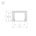 Arlight Профиль PIK-1007-2000 ANOD BLACK Алюминий 045492