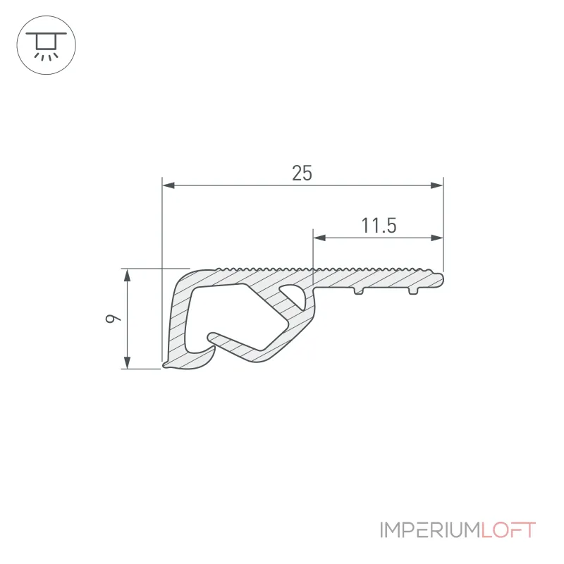 Arlight Профиль STRETCH-CEIL-TEXTILE-2600 039517