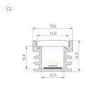 Arlight Профиль FLOOR18-H15-3000 ANOD Алюминий 045670