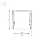 Arlight Профиль SL-SLIM20-H20-3000 ANOD Алюминий 036038