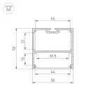 Arlight Профиль SL-LINE-5050-LW-3000 ANOD BLACK Алюминий 043977