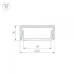 Arlight Профиль ARH-WIDE-H10-2000 ANOD Алюминий 016142