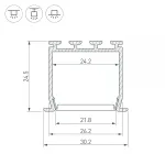 Arlight Профиль PLS-LOCK-H25-FS-2000 ANOD Алюминий 016446