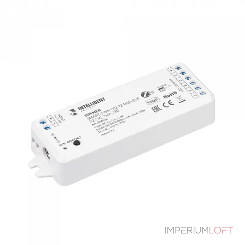 Arlight INTELLIGENT Диммер SMART-PWM-102-72-RGB-SUF 12-24В 3x4A ZB IARL 046536 Arlight INTELLIGENT Диммер SMART-PWM-102-72-RGB-SUF 12-24В 3x4A ZB IARL 046536