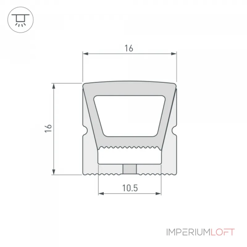 Arlight Силиконовый профиль WPH-FLEX-1616-TOP-S11-5м WHITE Силикон 040270