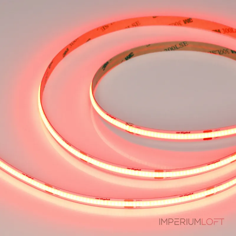 Лента COB-X480-8mm 24В Red 8 В/м IP20 5м Arlight 047739