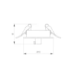 Чаша потолочная встраиваемая SPX-CANOPY-R90-C4 WH Arlight Металл 046006