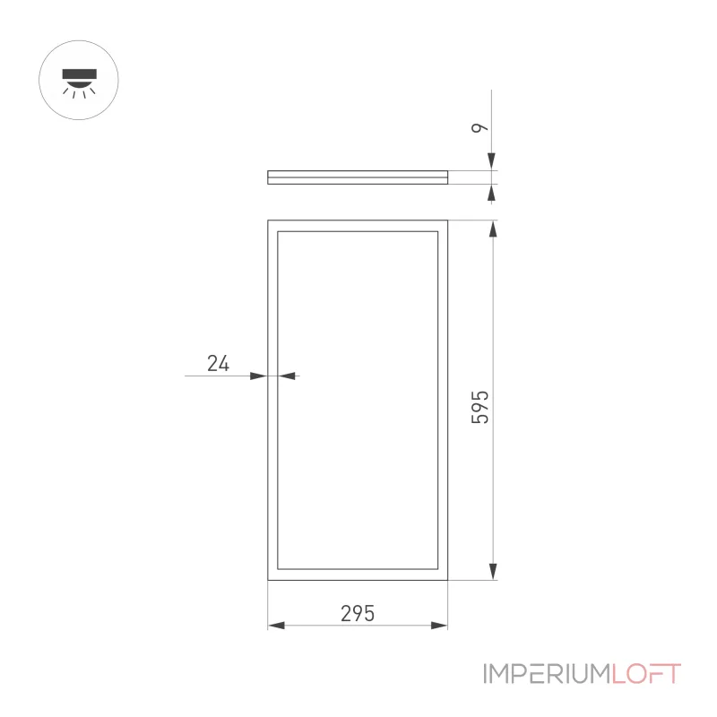 Arlight Светильник DL-INTENSO-S300x600-28Вт Warm3000 WH 120 deg CRI90 230В IP40 043554