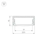 Arlight Профиль ARH-WIDE-H10-2000 ANOD Алюминий 016142